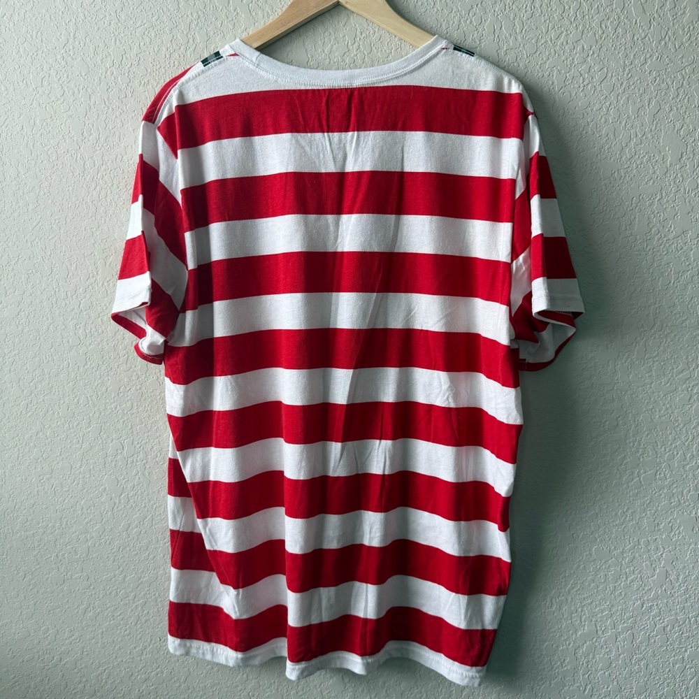 MAD Engine Where’s Waldo Striped Tee with Binoculars and Glasses Graphic - Picture 2 of 3